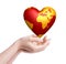 Heart world in hands