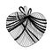 Heart wrapped in ribbons doodle.