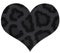 Heart wtih pantera fur textured pattern