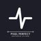 Heartbeat animation effect pixel perfect white linear ui icon for dark theme
