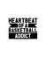 Heartbeat of a basketball addict.Hand drawn typography poster design