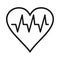 Heartbeat black simple icon