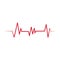 Heartbeat Cardiogram Icon Vector Logo