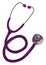 Heartbeat clipart doctor checkup/Violet-colored stethoscope/Health medical kit/Medicine clipart, vector or color illustration