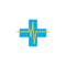 heartbeat cross medical  icon vector illustration design