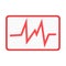 Heartbeat diagram Icon in trendy flat style isolated on white background. Heartbeat diagram symbol for your web site