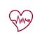 Heartbeat Heart Cardiac Doctor Love Care Line Logo Icon