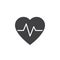 Heartbeat icon , heart rate solid logo illustration, picto