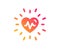 Heartbeat icon. Medical hear beat sign. Vector