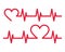 Heartbeat icons. Electrocardiogram