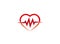 Heartbeat inside the heart the cardiology for logo