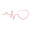 Heartbeat Line Heart Cardio Ekg Isolated On A Background. Realistic Vector Illustration.