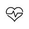 Heartbeat, linear icon. One of a set of linear web icons