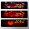 Heartbeat, love, banner background illustration design