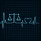 Heartbeat make a weighing machine and heart symbol