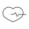 Heartbeat medical cardiology diagnosis, linear icon design
