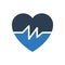 heartbeat pulse icon - cardiology icon sign symbol vector