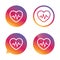 Heartbeat sign icon. Cardiogram symbol.