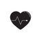 Heartbeat solid icon, cardio, vector graphics