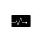 Heartbeat solid icon, medical and pulse sign