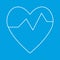 Heartbeat thin line icon