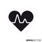 Heartbeat vector glyph icon