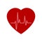 Heartbeat - Vector icon heartbeat line. Heartbeat icon for medical apps