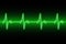 Heartbeats cardiogram. EKG heart line. Green electrocardiogram background. Vector.