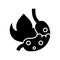 Heartburn black glyph icon
