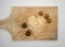 Hearted shape of rolled oats with homemade energy balls