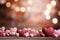 Heartfelt decor, pink and red hearts on a wooden tabletop