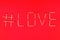 Heartfelt Matches: Handmade Love Hashtag on Red Background