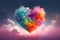 Heartfelt Rainbow Cloud. Generative AI