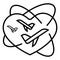 Hearth icon with a plane