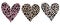 Hearts animal print. Leopard heart vector illustration