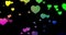 Hearts Animation. Vibrant Colors, Loop ready on a black background.