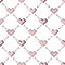 Hearts and arrows seamless pattern. Robot in love