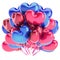 Hearts balloon bunch heart shaped pink red blue