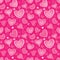 Hearts and butterfly Seamless background in vintag