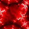 Hearts for celebration design. Love happy valentines day card with red hearts frame and white fractals in form of arrow