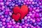 Hearts on colorfull background