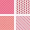 Hearts, Diagonal Stripes & Crosshatch Patterns