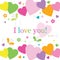 Hearts flowers and butterflies I love you card