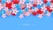 Hearts and flowers horizontal seamless border pattern in realistic style.