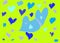 Hearts flyÄ±ng like butterflies pattern