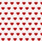 Hearts with fork, spoon and knife cutlery seamless pattern