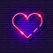 Hearts in gay pride colors neon icon. LGBT neon signs. Gay Pride concept. Vector illustration for design. Love glowing logo, light