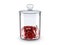 Hearts into glass jar