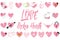 Hearts icons vector set of love signs