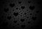 Hearts illustrated on black